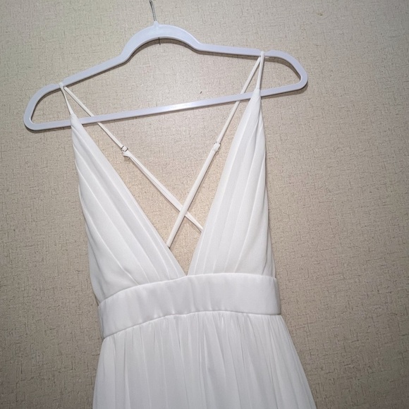 Pink lily all begins with love white maxi dress size S - Picture 7 of 8